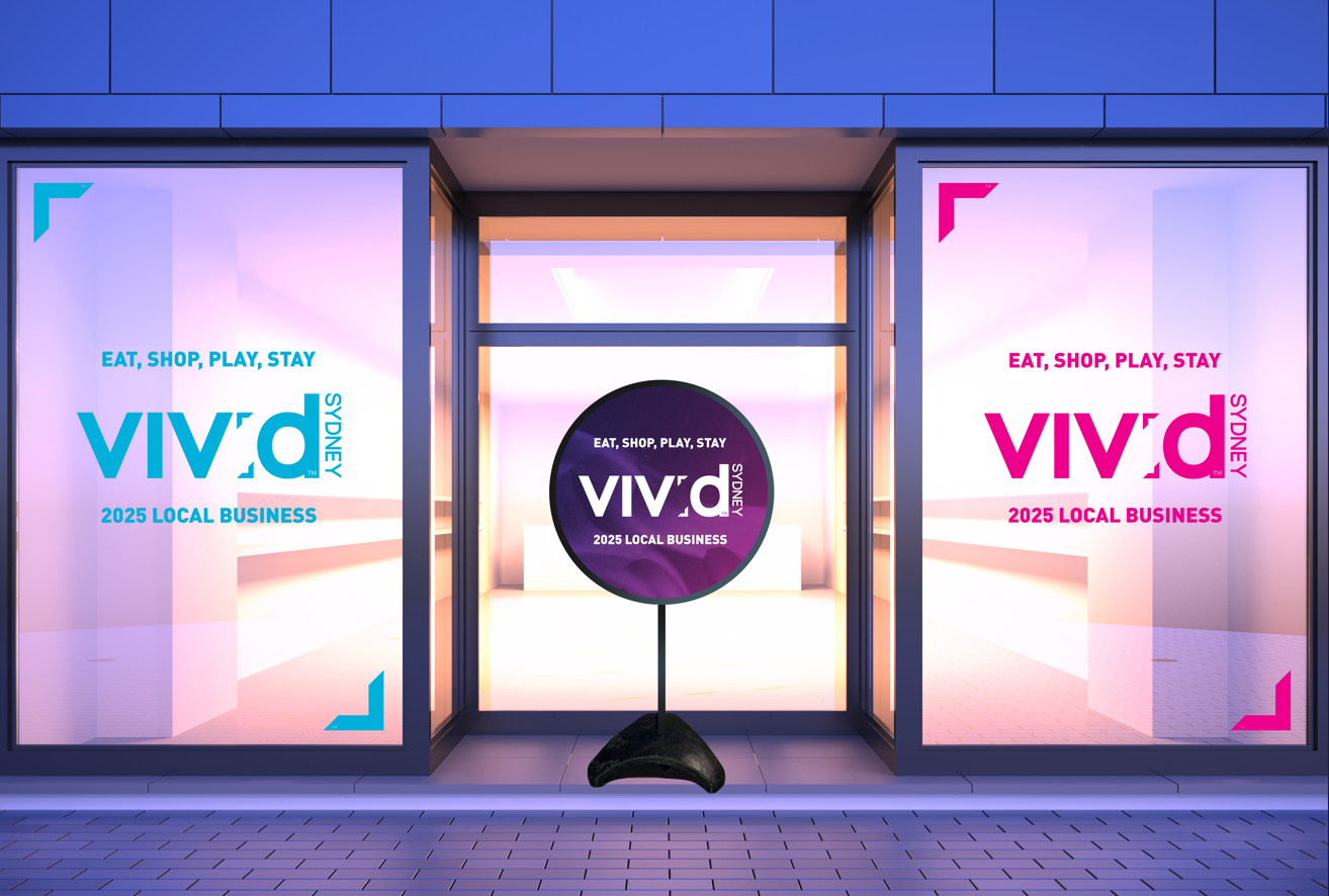 Example Store Front Decal for Vivid Sydney 2025